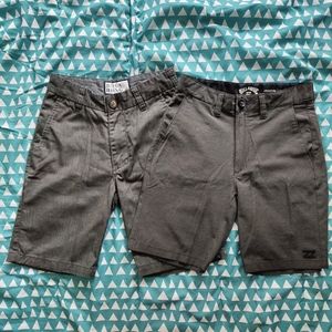 Bundle of Grey Kids Shorts Size 23 Waist | Billabong